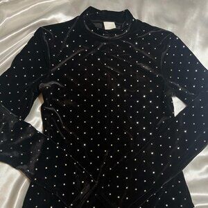 Black Velvet Body Con Dress